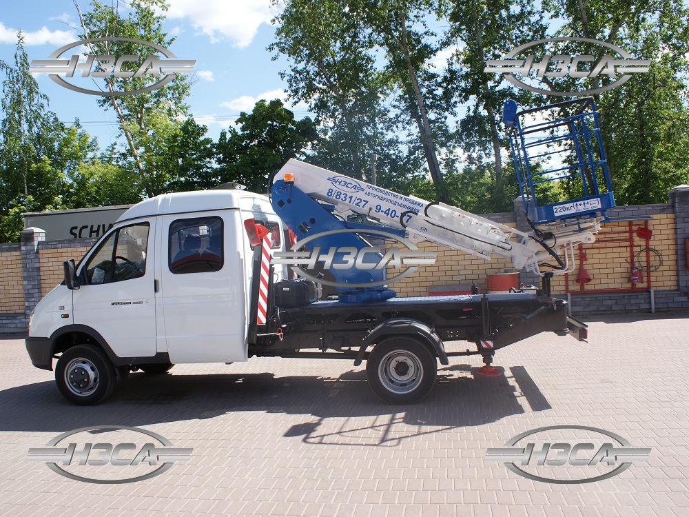 Автовышка на базе ГАЗ-33023 ФЕРМЕР со сдвоенной кабиной