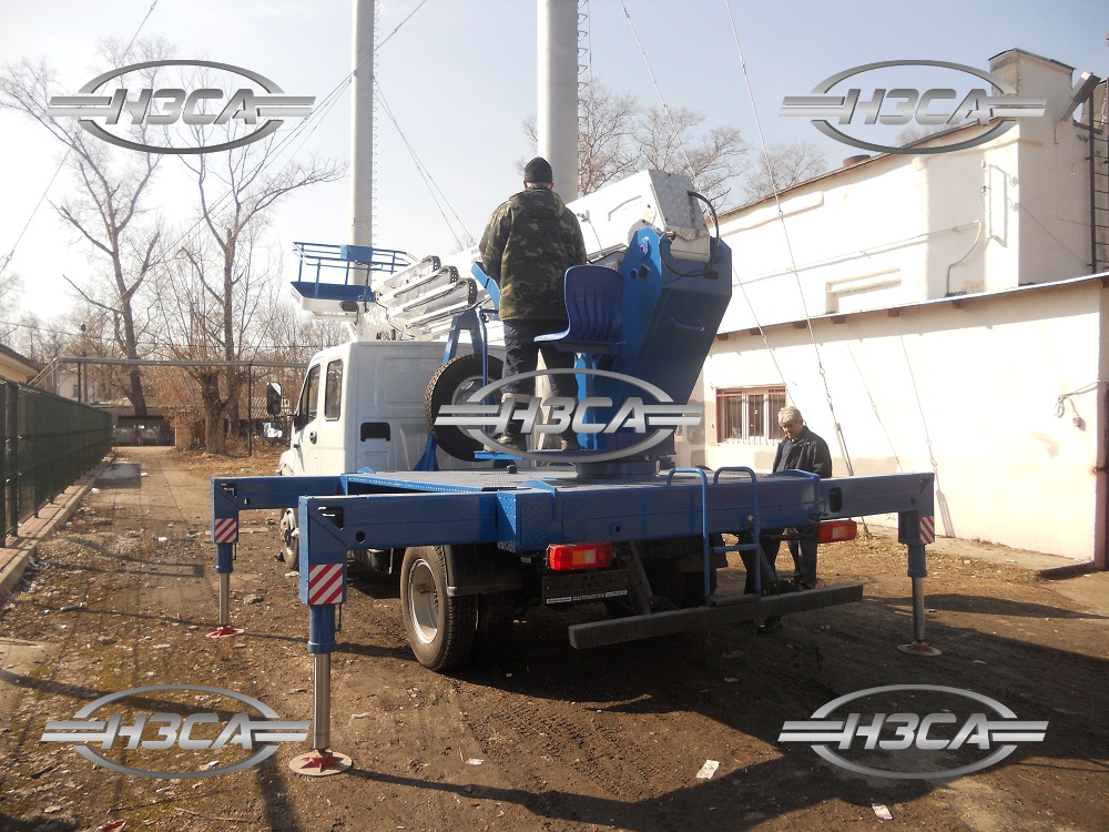 Автовышка (АГП) Газон НЕКСТ 24 метра двухрядная кабина.