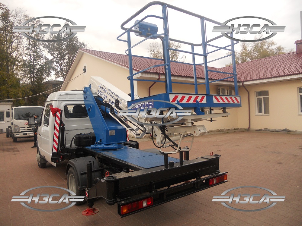 Автовышка на базе ГАЗ-33023 ФЕРМЕР со сдвоенной кабиной