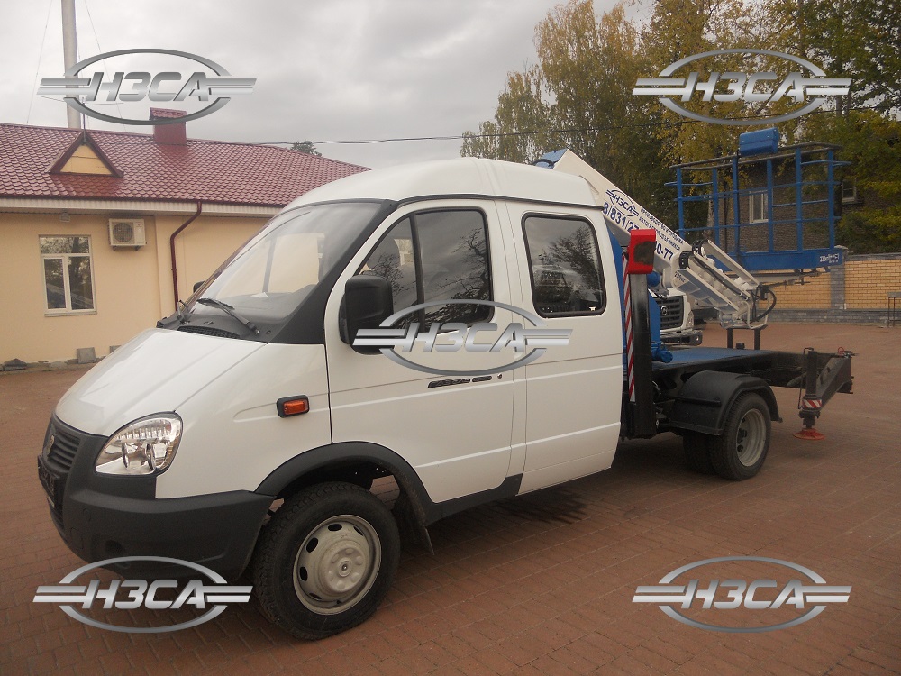 Автовышка на базе ГАЗ-33023 ФЕРМЕР со сдвоенной кабиной
