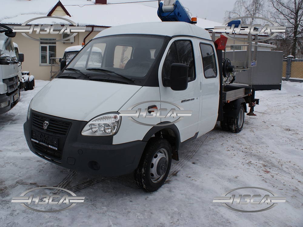 Автовышка на базе ГАЗ-33023 ФЕРМЕР со сдвоенной кабиной