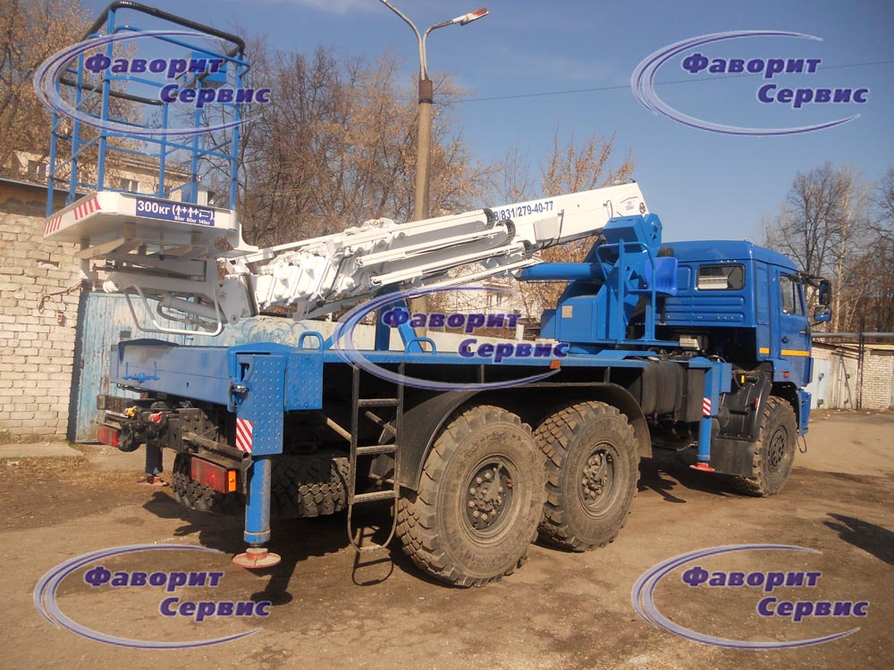 Автовышка / АГП КАМАЗ-43118 высотой подъема 24 метра.