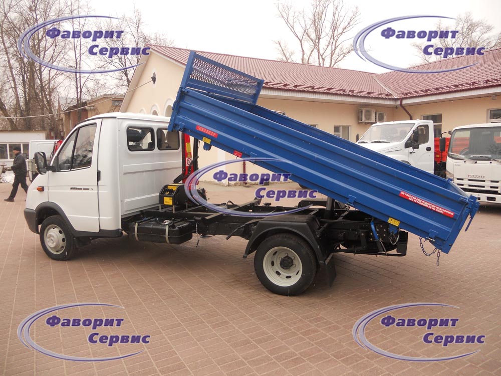 Самосвал Газ 3302 Газель с краном-манипулятором Fassi