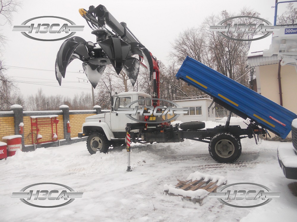 Самосвал ГАЗ-33086 с грейфером