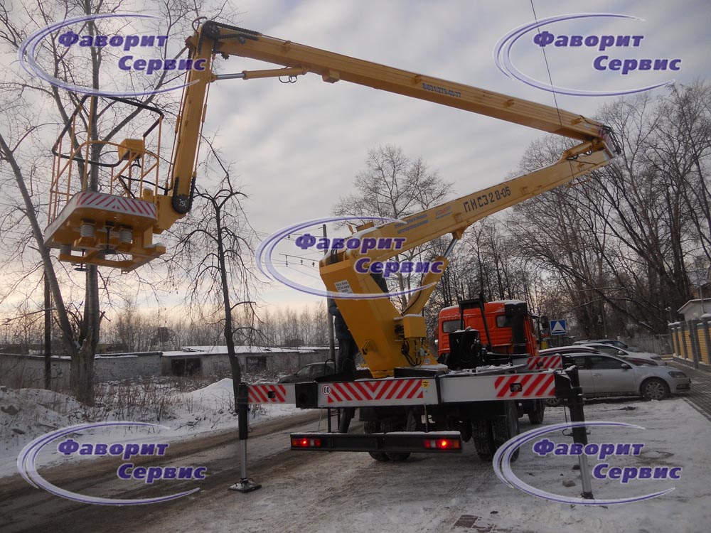 Автовышка / АГП КАМАЗ-43253 высотой подъема 28 метров.