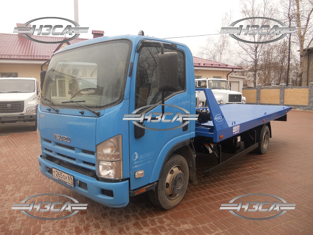 Эвакуатор Isuzu NQR 75 со сдвижной платформой
