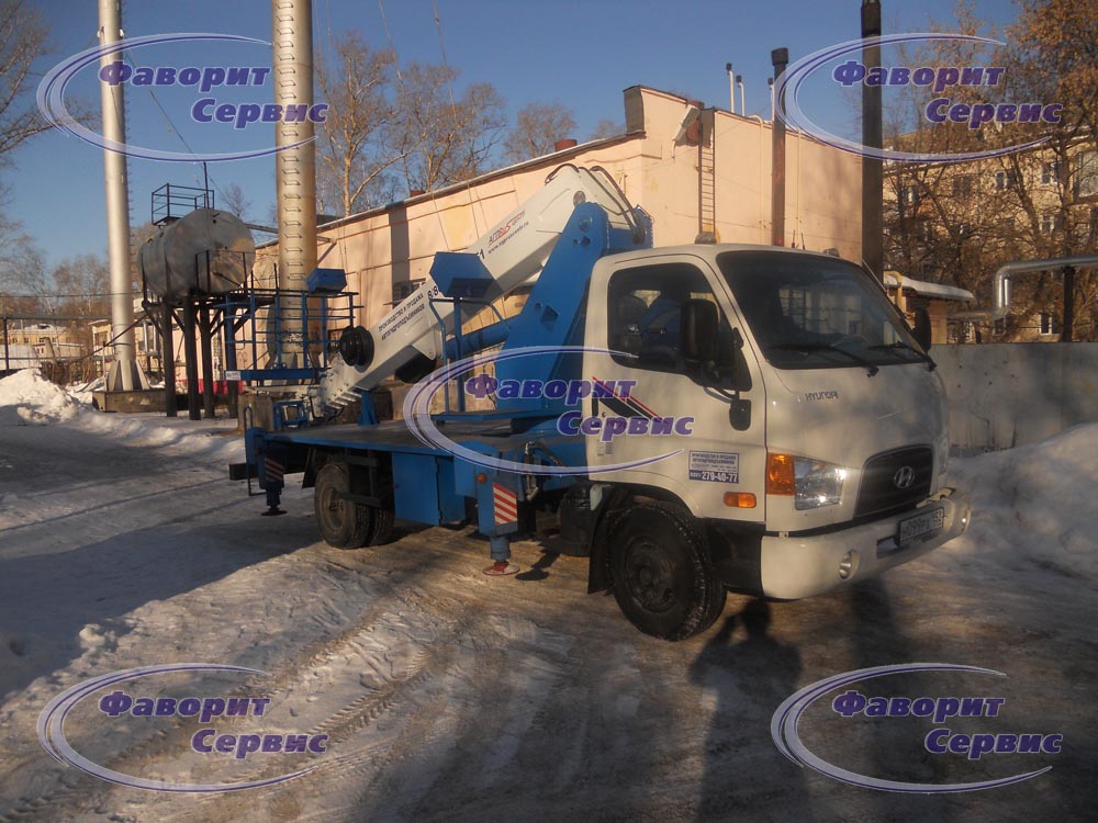 АГП / Автовышка Hyundai_HD-78 высотой 24 метра