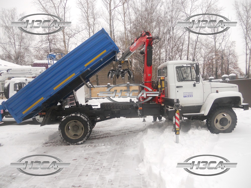 Самосвал ГАЗ-33086 с грейфером
