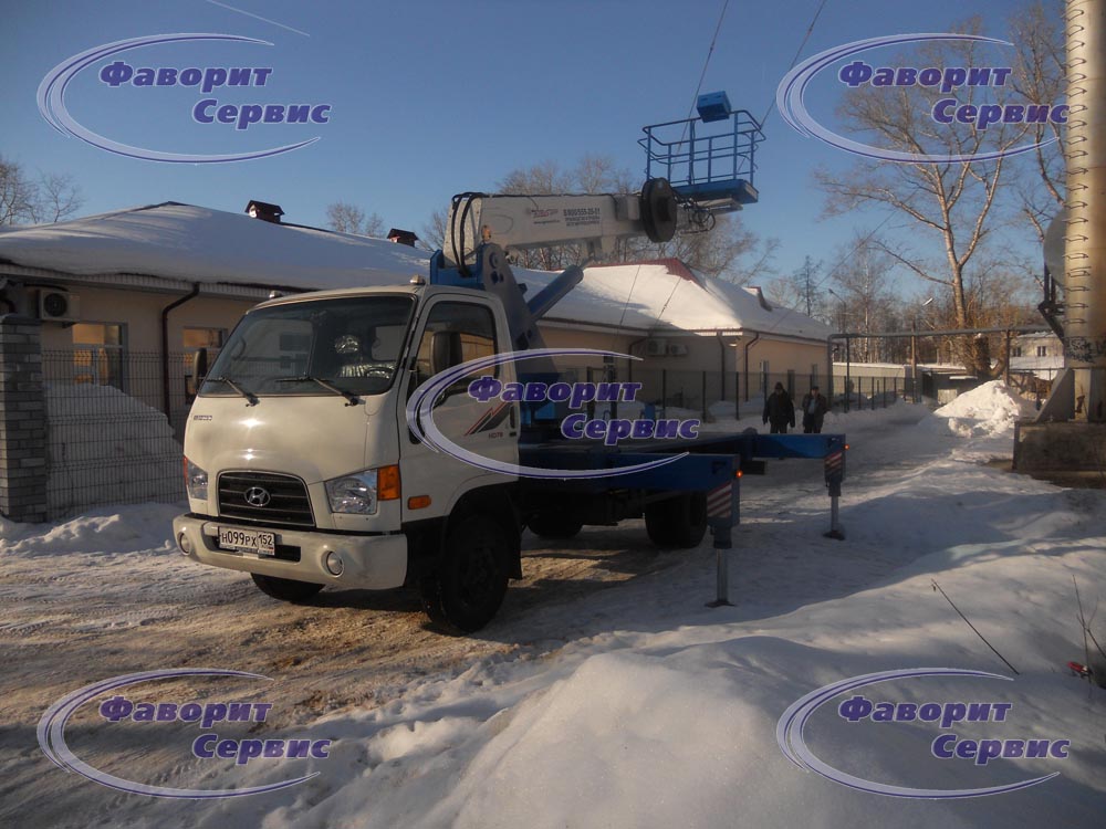 АГП / Автовышка Hyundai_HD-78 высотой 24 метра