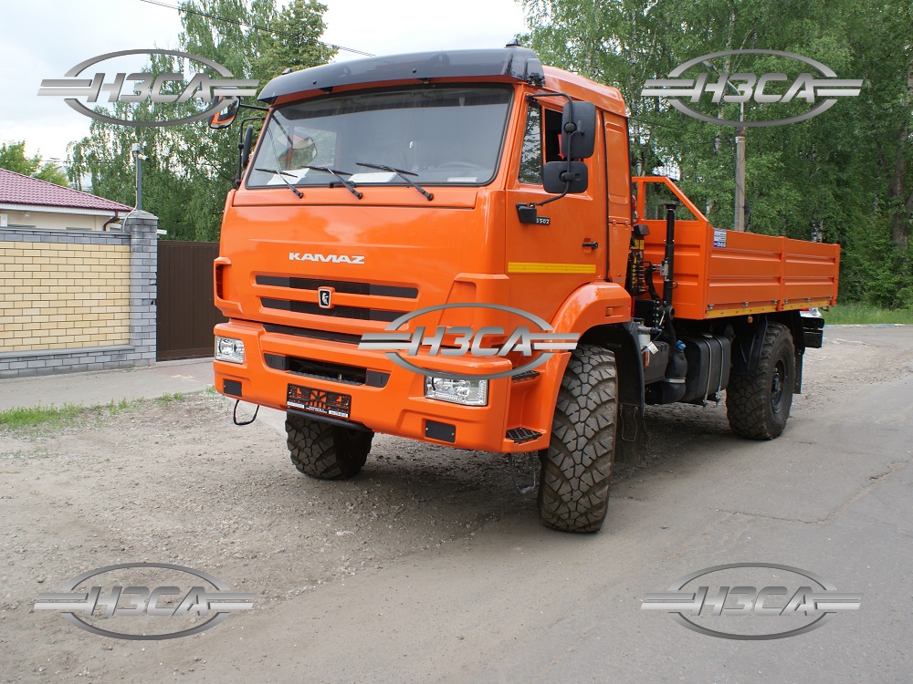 Бортовой КАМАЗ-43502 с краном-манипулятором (КМУ)