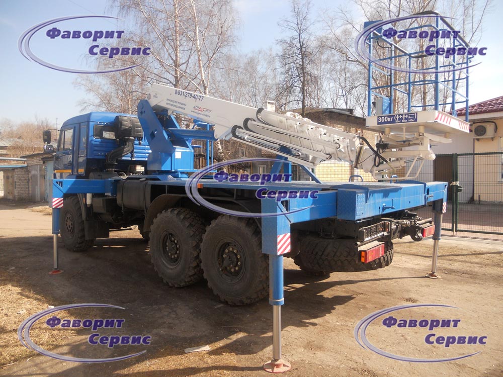 Автовышка / АГП КАМАЗ-43118 высотой подъема 24 метра.