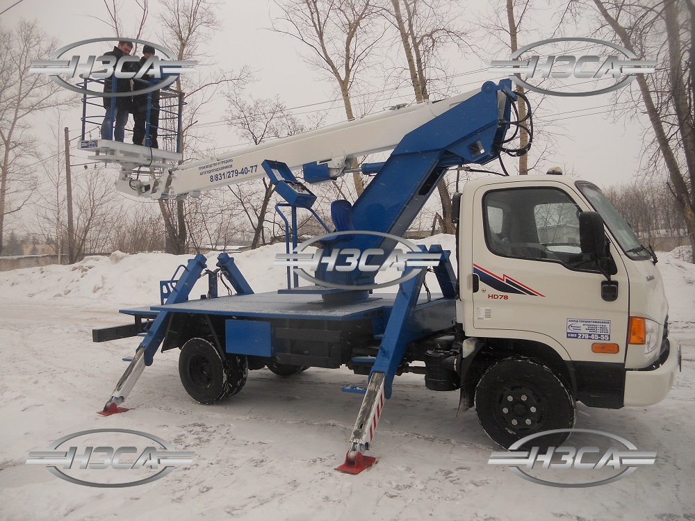 АГП / Автовышка Hyundai_HD-78 высотой 18 метров