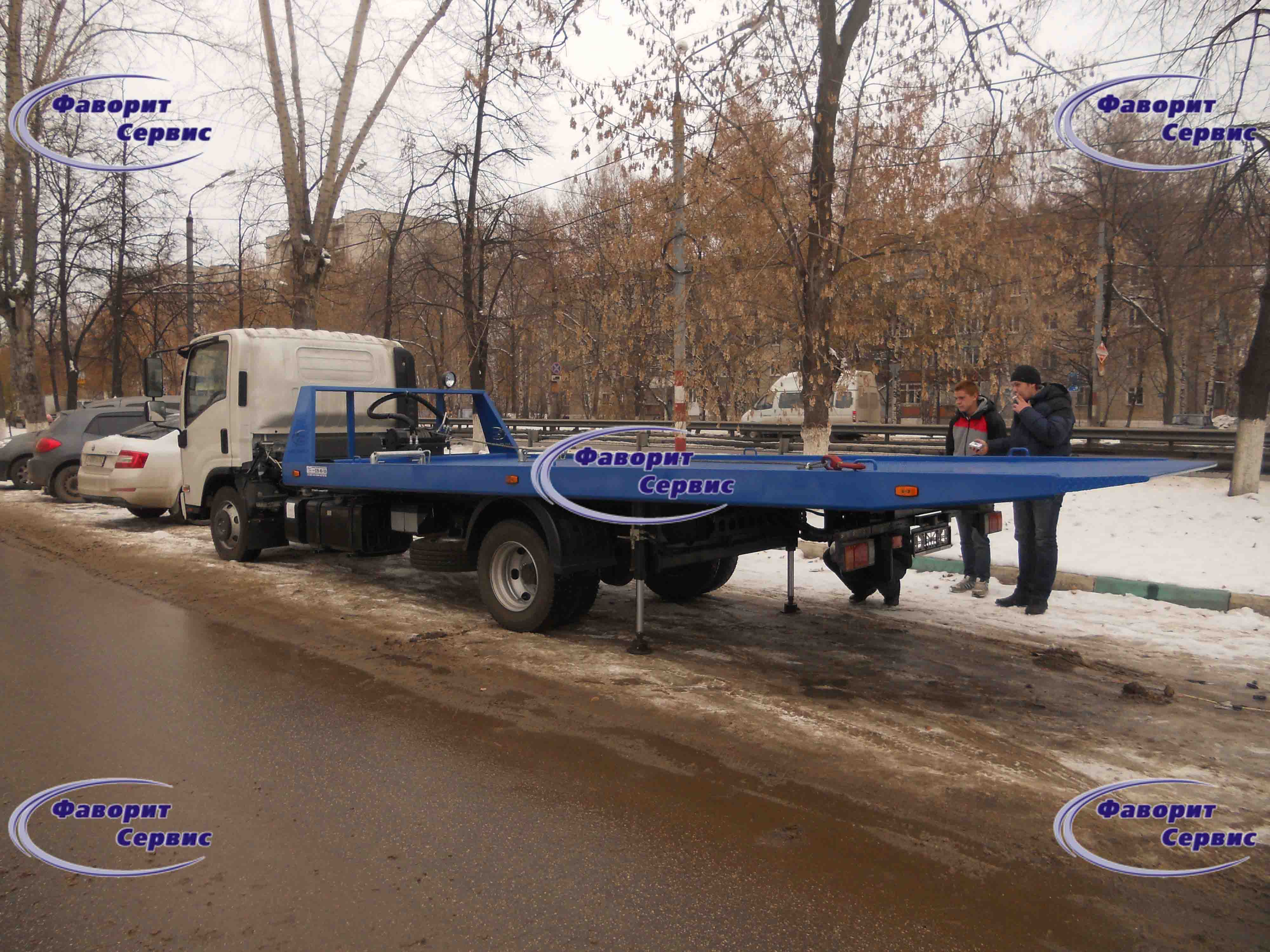 Эвакуатор Isuzu 90 со сдвижной платформой