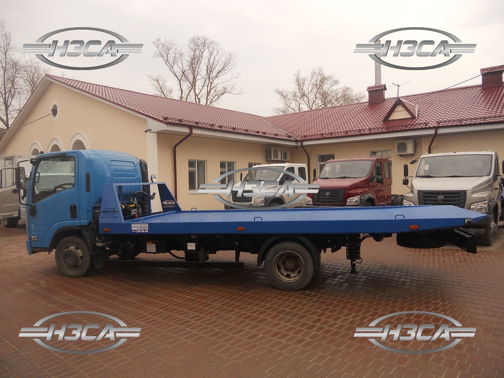 Эвакуатор Isuzu NQR 75 со сдвижной платформой