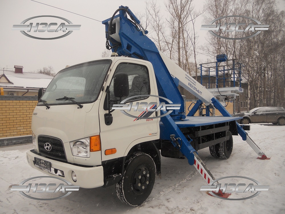 АГП / Автовышка Hyundai_HD-78 высотой 18 метров