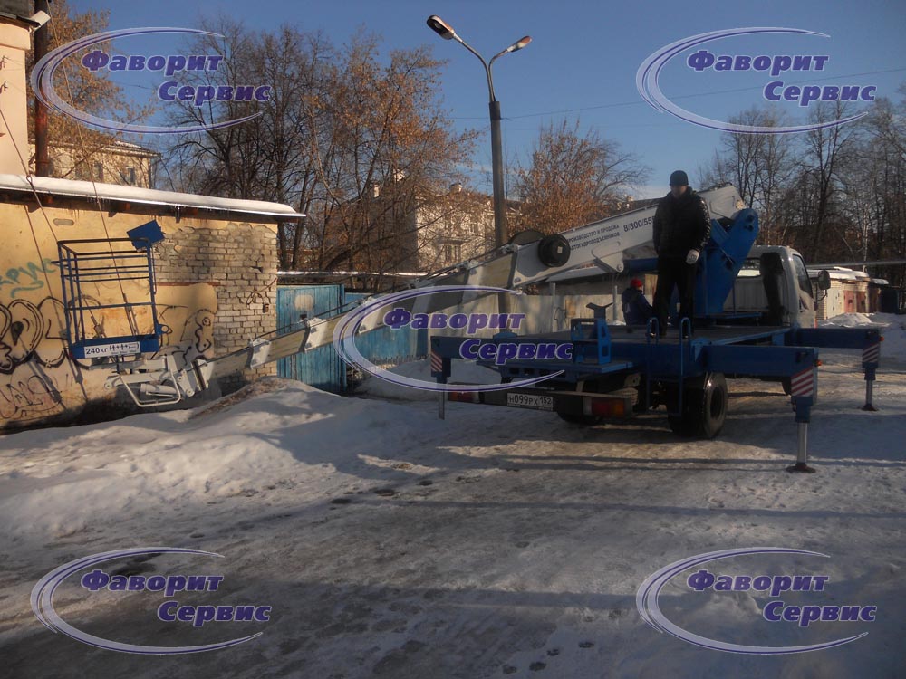 АГП / Автовышка Hyundai_HD-78 высотой 24 метра