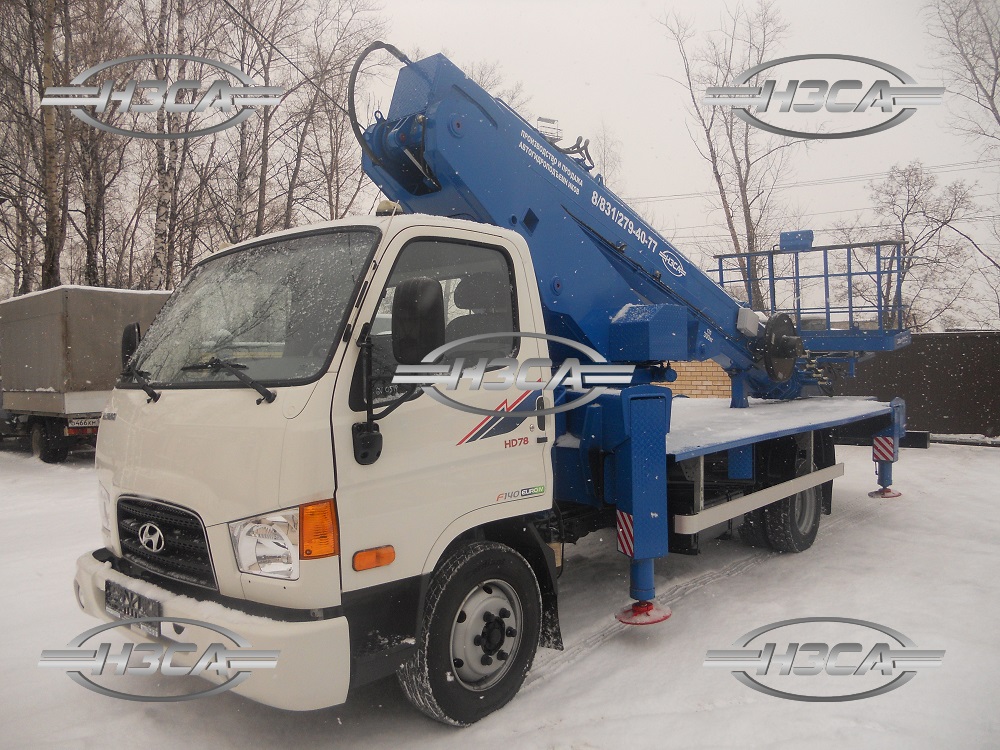 АГП / Автовышка Hyundai_HD-78 высотой 28 метров