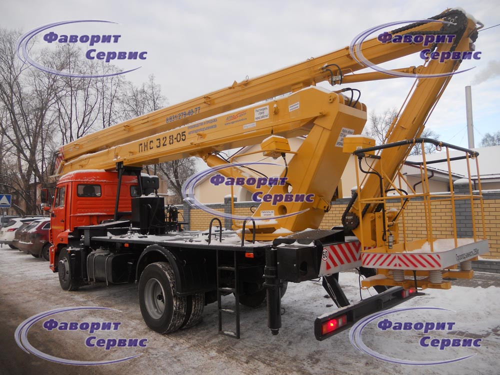 Автовышка / АГП КАМАЗ-43253 высотой подъема 28 метров.