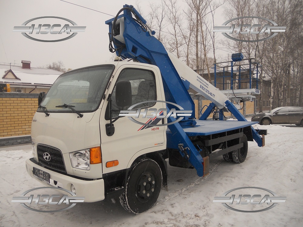 АГП / Автовышка Hyundai_HD-78 высотой 18 метров