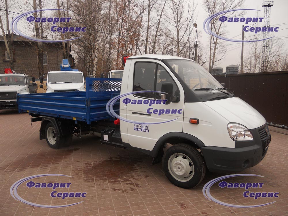 Самосвал Газ 3302 Газель с краном-манипулятором Fassi
