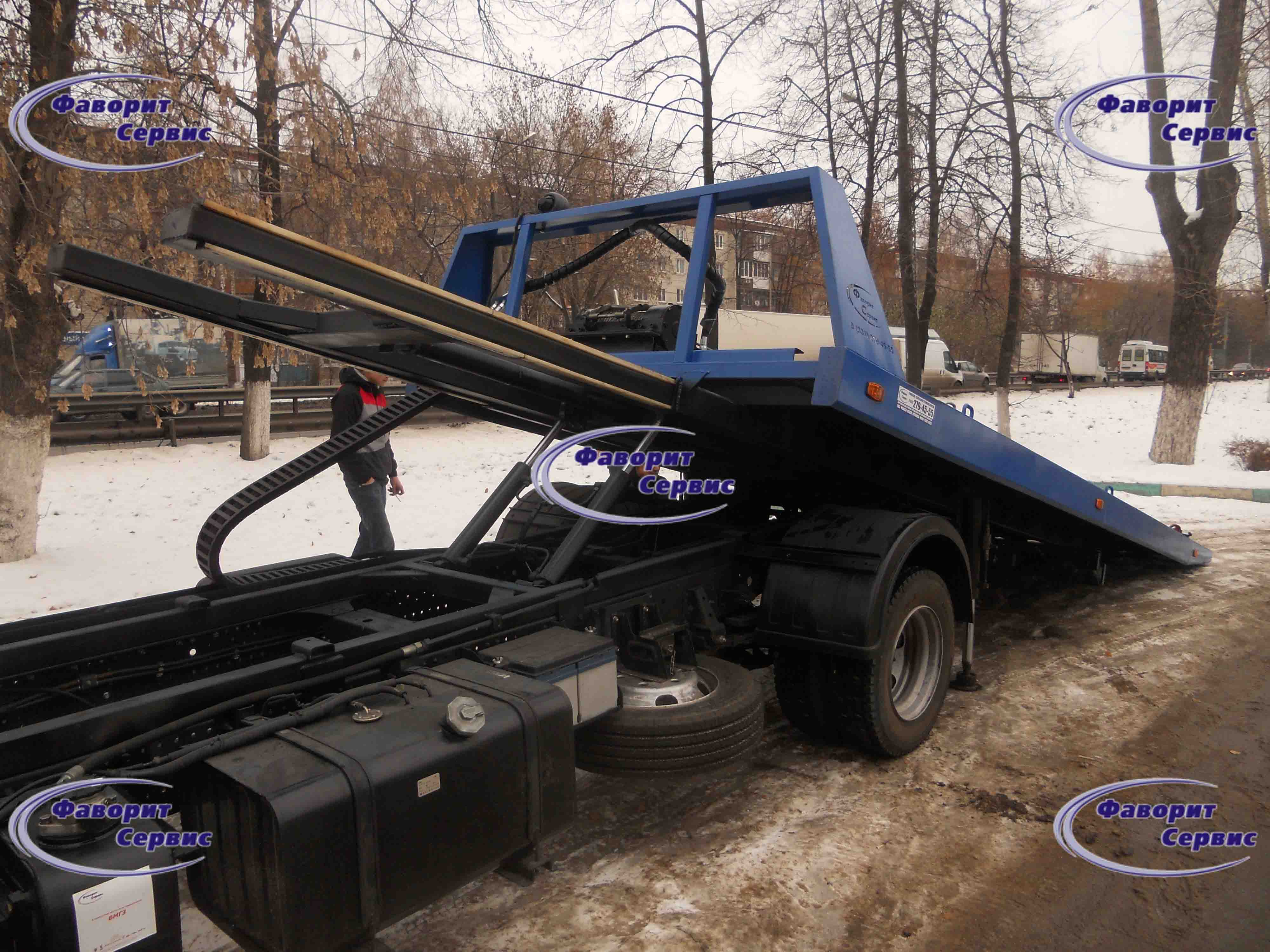 Эвакуатор Isuzu 90 со сдвижной платформой