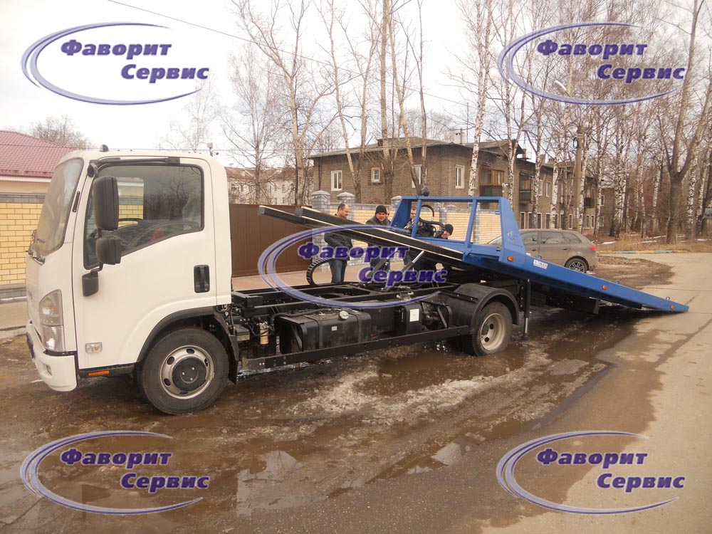 Эвакуатор Isuzu 90 со сдвижной платформой