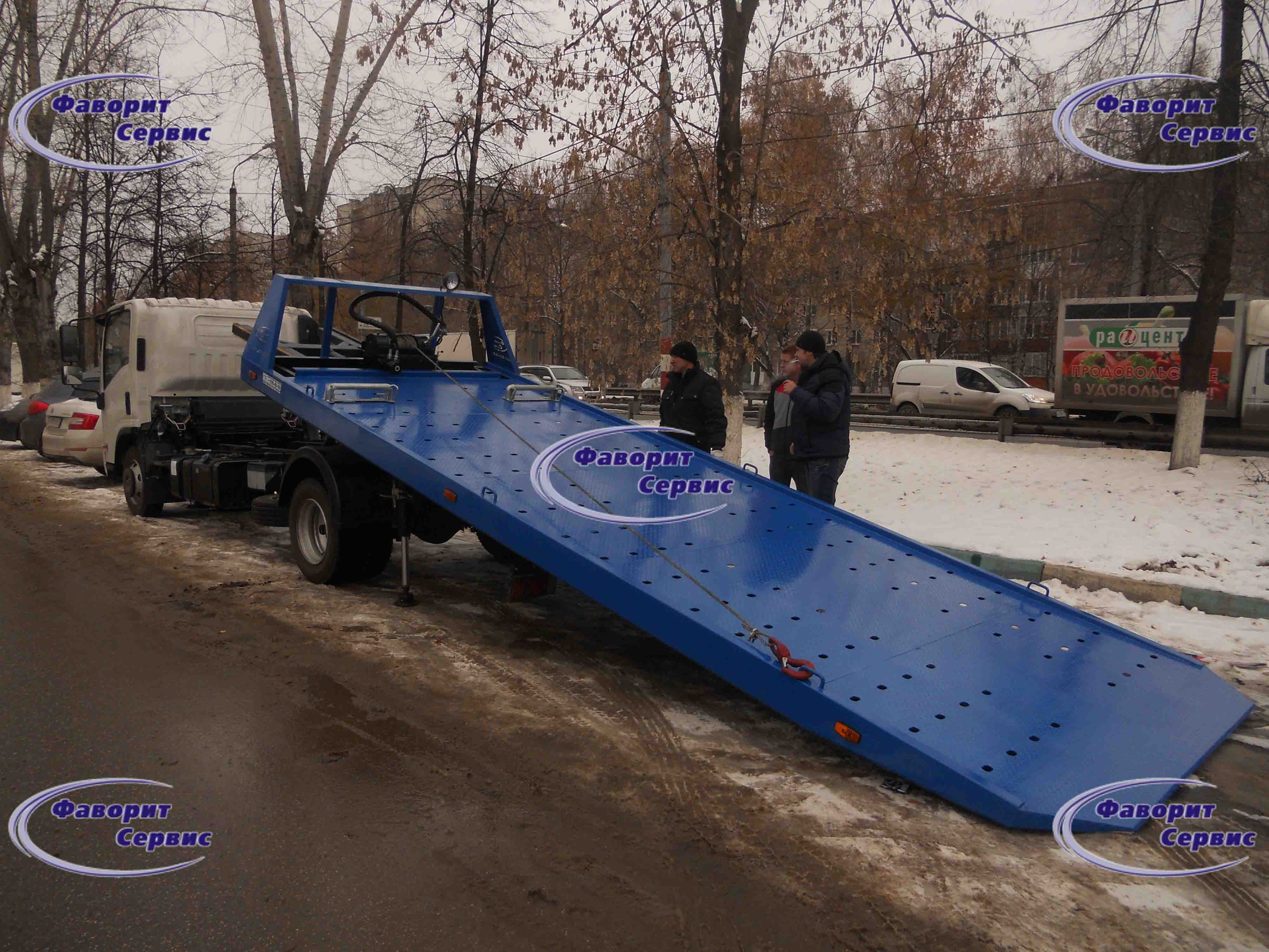 Эвакуатор Isuzu 90 со сдвижной платформой