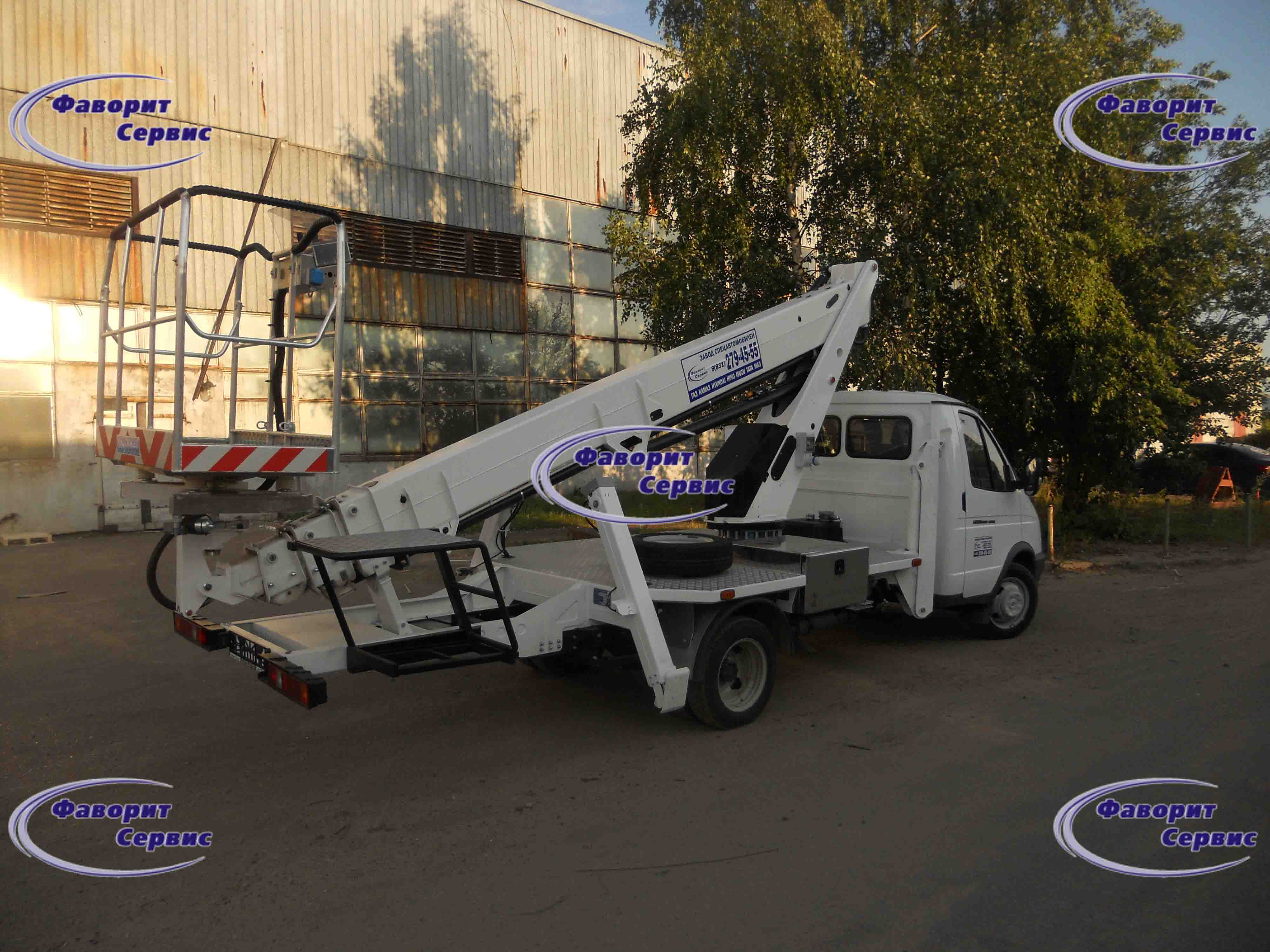 Автовышка на базе Газ 3302 высотой подъема 22 метра