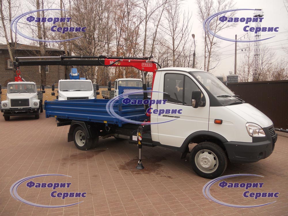 Самосвал Газ 3302 Газель с краном-манипулятором Fassi