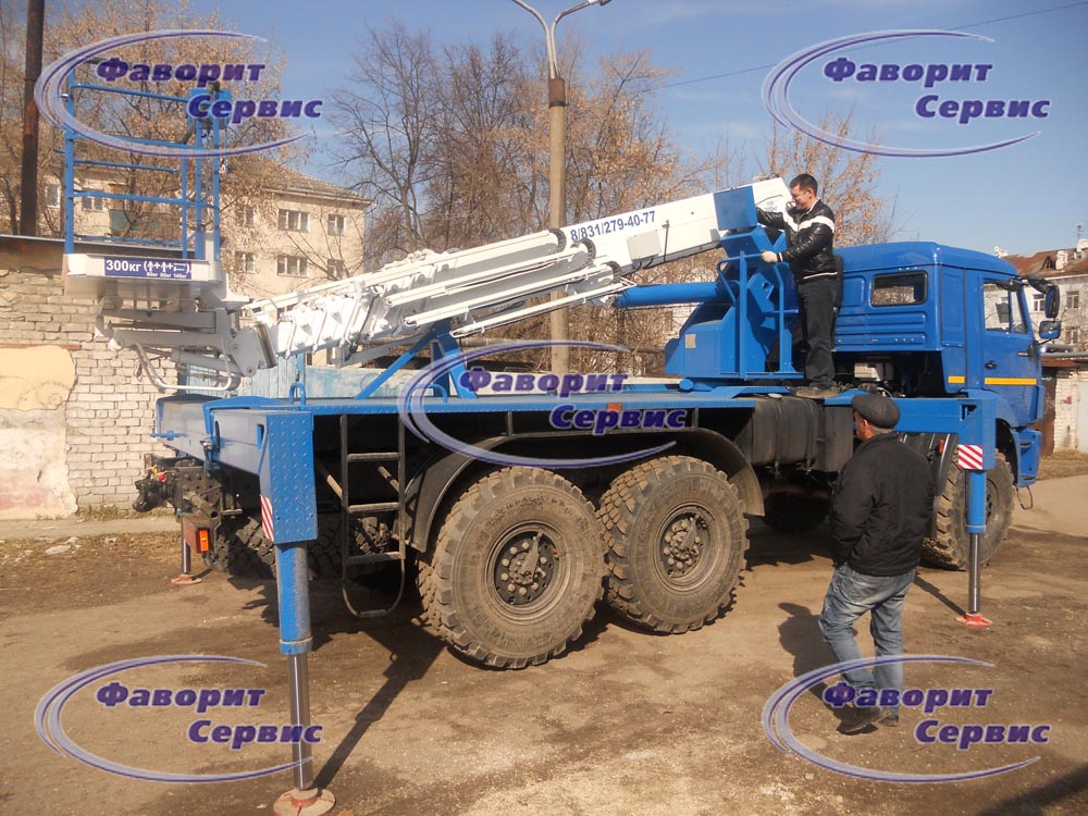 Автовышка / АГП КАМАЗ-43118 высотой подъема 24 метра.