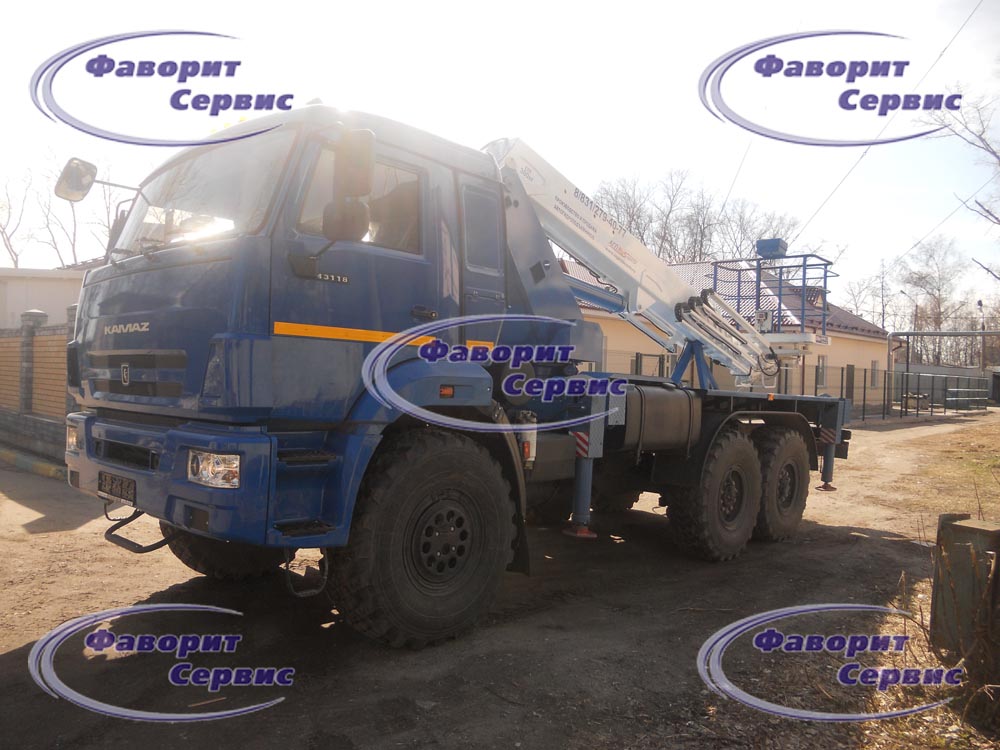 Автовышка / АГП КАМАЗ-43118 высотой подъема 24 метра.
