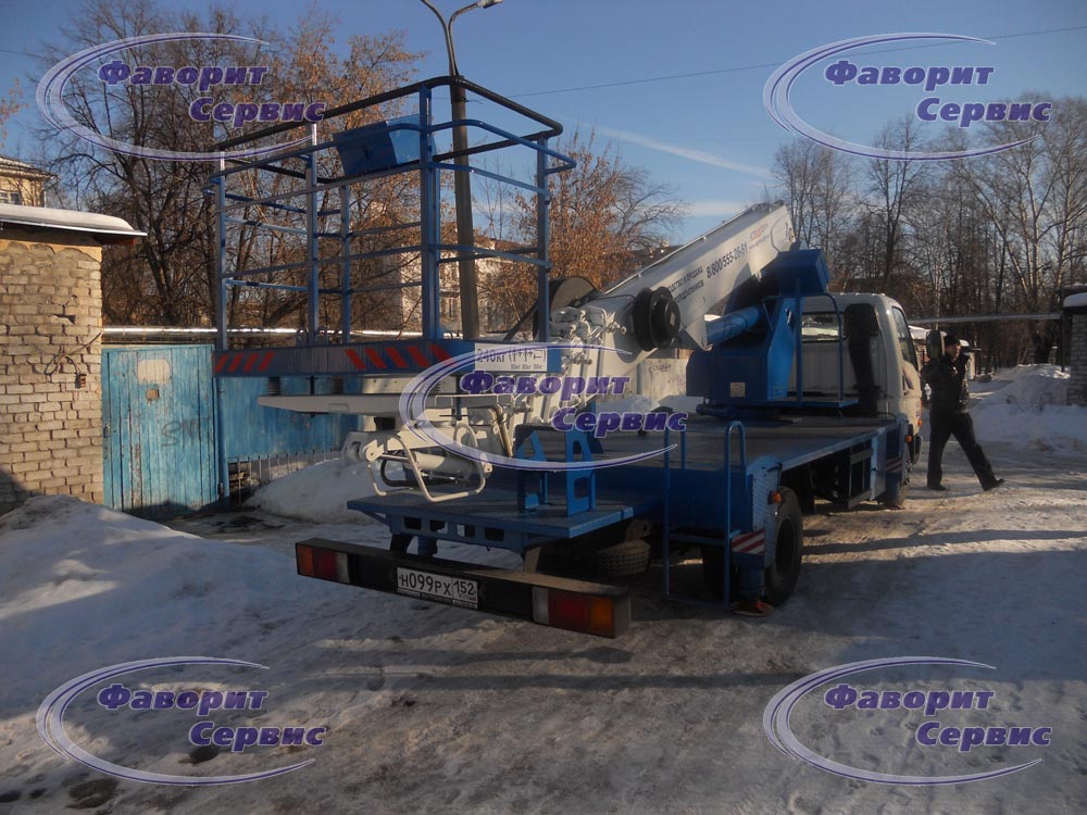 АГП / Автовышка Hyundai_HD-78 высотой 24 метра