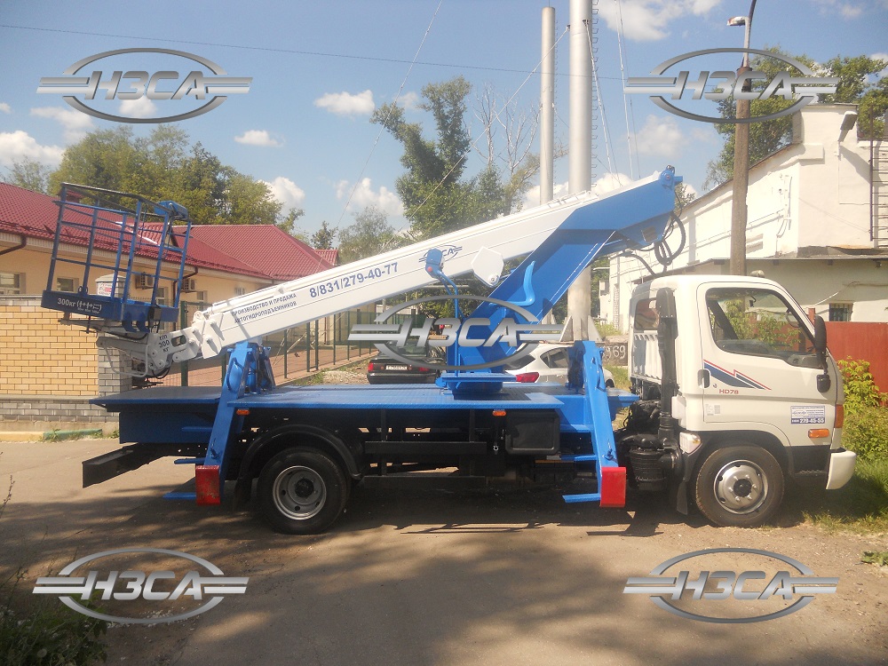 АГП / Автовышка Hyundai_HD-78 высотой 18 метров