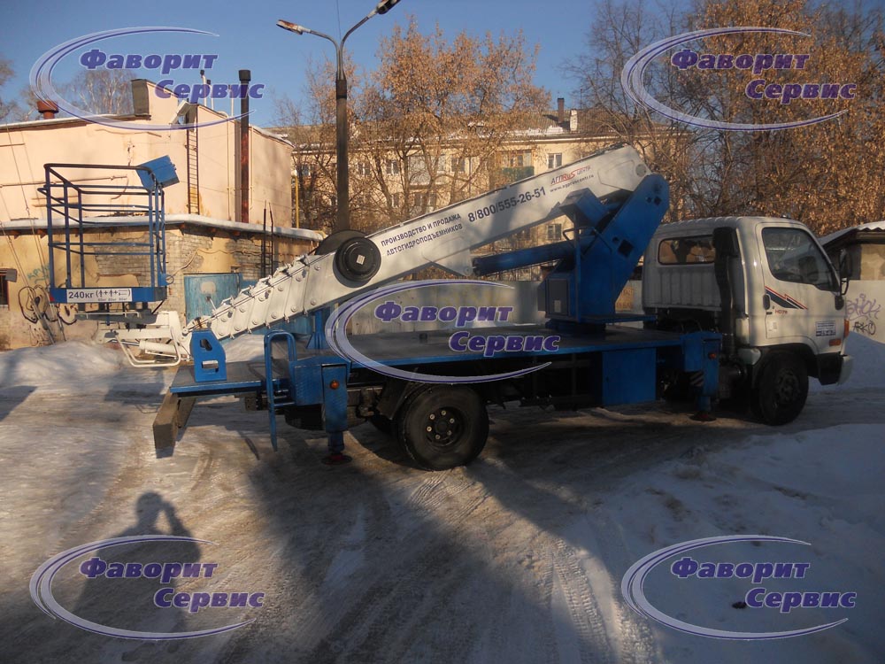 АГП / Автовышка Hyundai_HD-78 высотой 24 метра