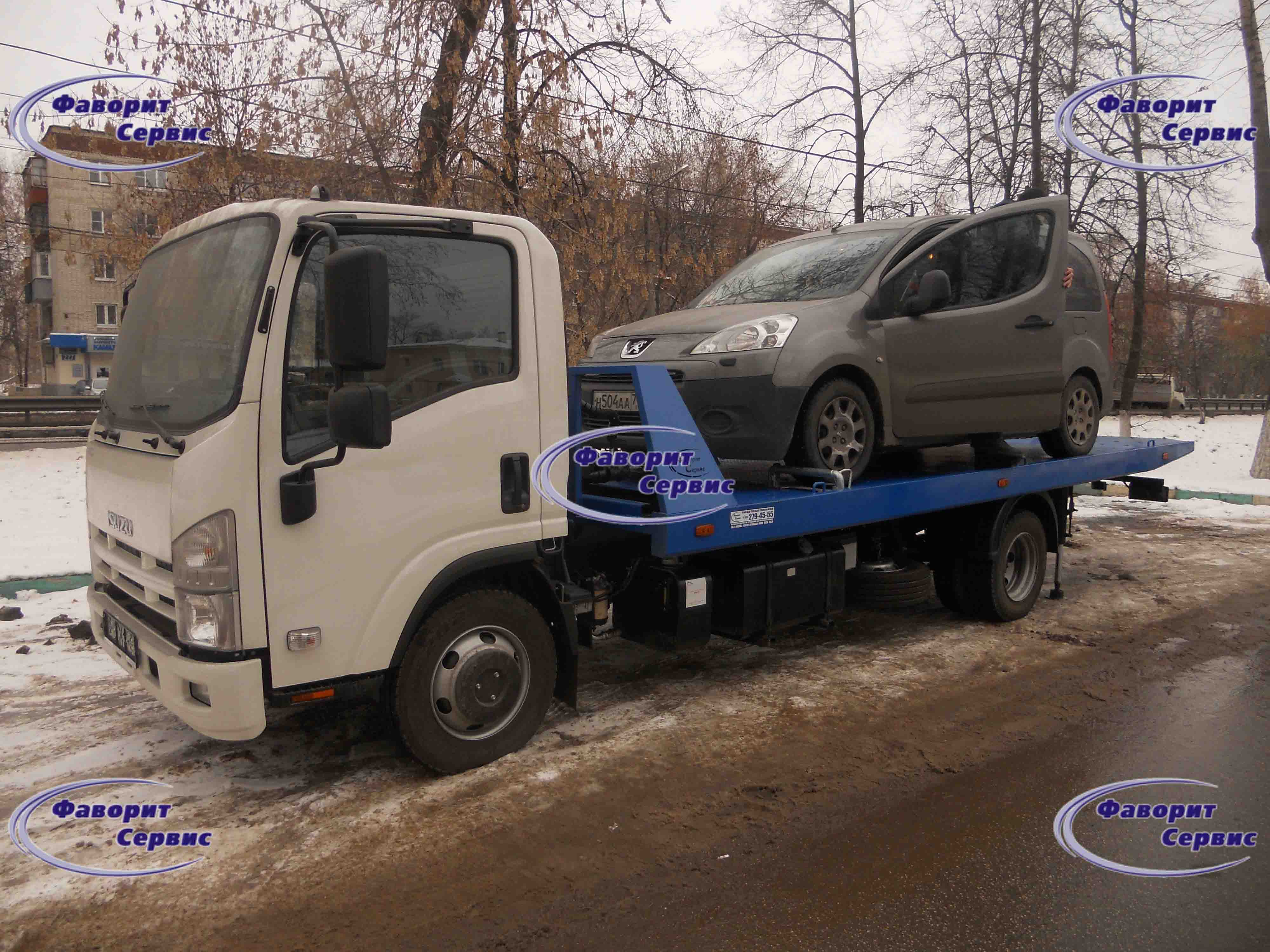Эвакуатор Isuzu 90 со сдвижной платформой